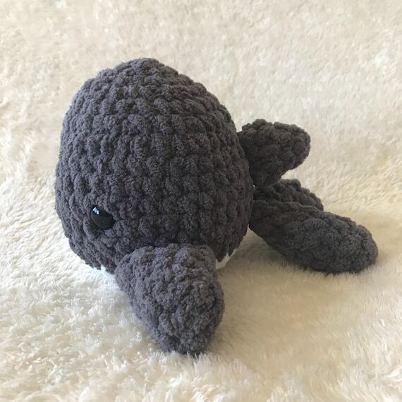 Crochet Shark Stuffed Animal, Soft Plushie To...