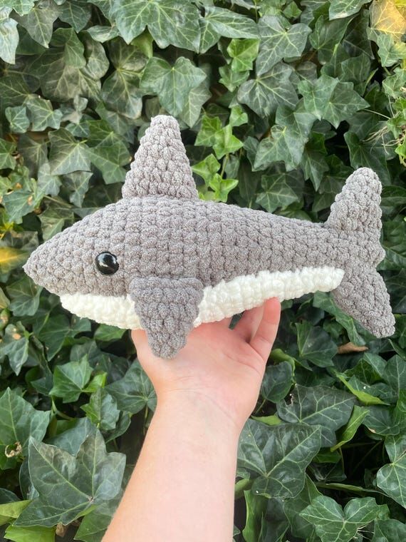Crochet Shark Plushie – Soft Handmade Stuff...