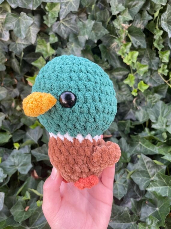 Crochet Mallard Duck Plushie – Soft Mini Ha...
