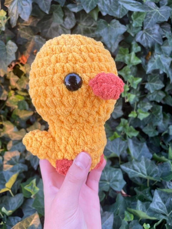Crochet Duck Plushie – Soft Mini Handmade S...