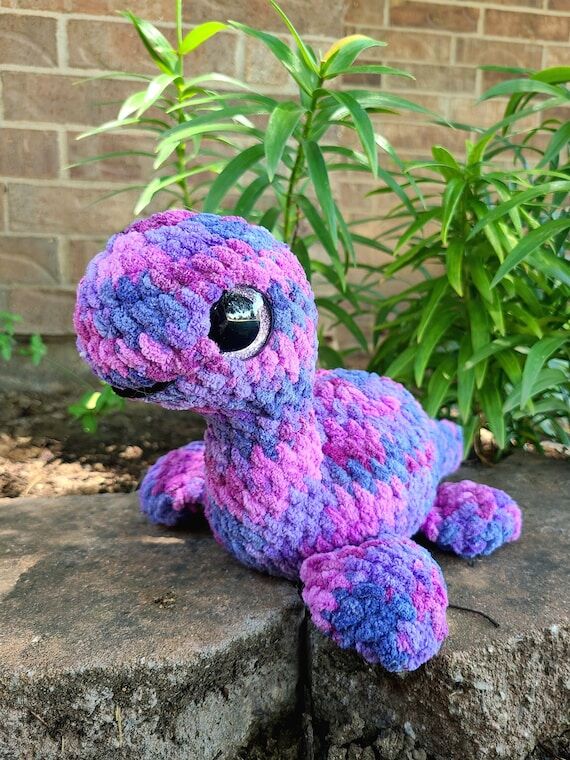 Handmade Crochet Loch Ness Monster Plushie, C...