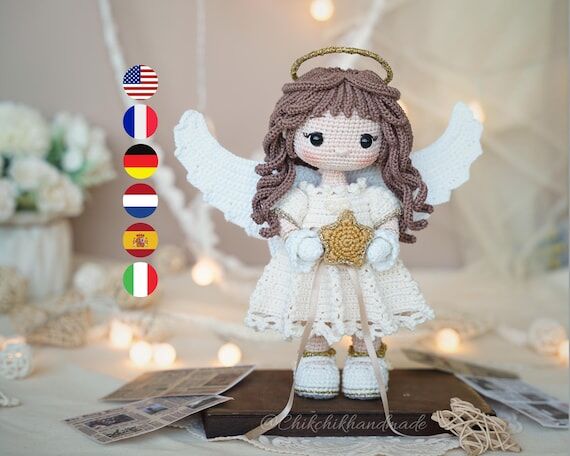 Guardian Angel Crochet Doll Pattern, Angelina...