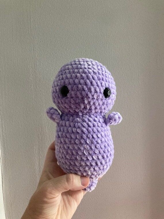 Handmade crochet purple ghost...