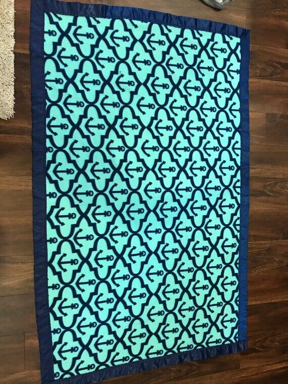 Handmade fleece Blanket with satin edging In ...