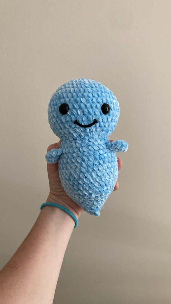 Handmade crochet blue ghost...