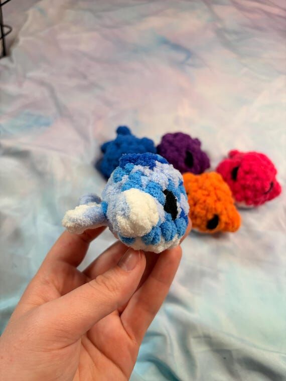 Crochet Whale Stress Ball Plushie Squishie Ha...