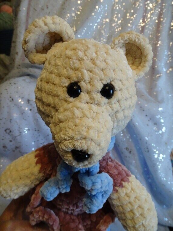 Handmade Crochet Teddy Bear: Plush Velvet Ami...