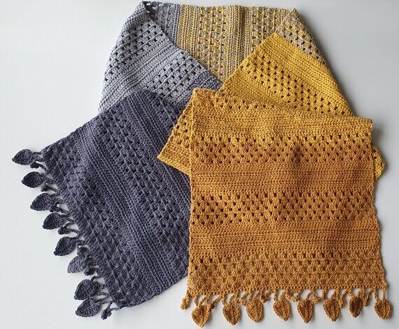 Handmade Crochet Scarf for Women, Boho Autumn...