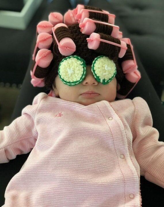 Crochet Cucumber Slices, Baby Photo Prop (Set...
