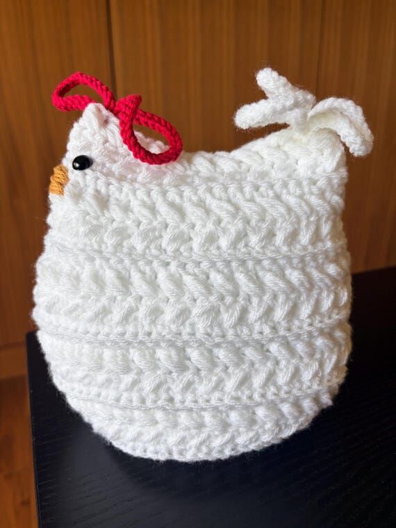 Crochet Chicken; Handmade Farmhouse Decor; Ru...