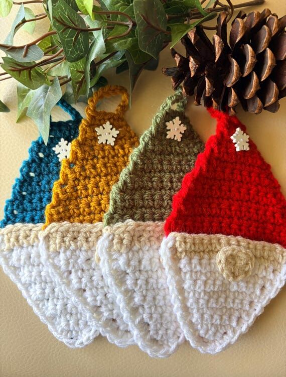 Crochet Gnome / Santa / Elf Reusable Gift Ca...