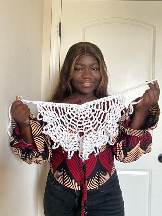 Handmade Crochet Spider Web Bandana...