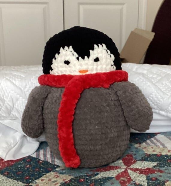 Handmade Crochet Penguin Plush...