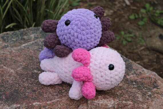 handmade crochet axolotl...