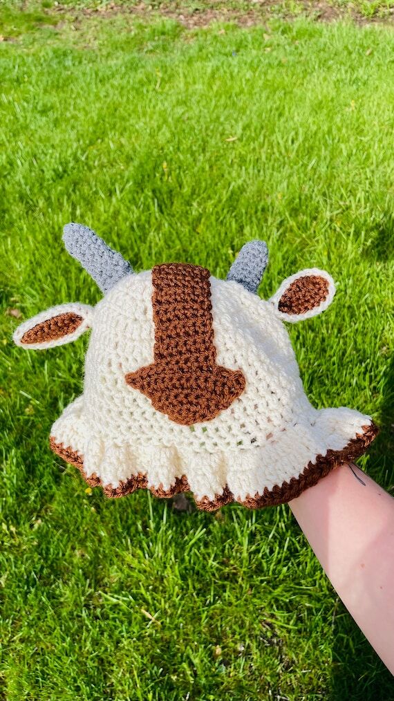 Crochet Appa Avatar Bucket Hat...