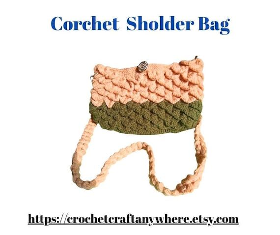 Handmade Green Crochet Bag | Simple & Minimal...