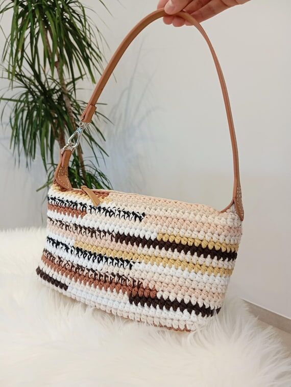 SAND SOUL – Handmade Crochet Shoulder Bag, ...