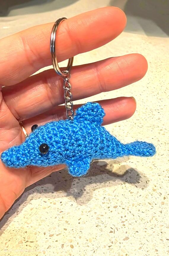Crochet Dolphin Keychain...