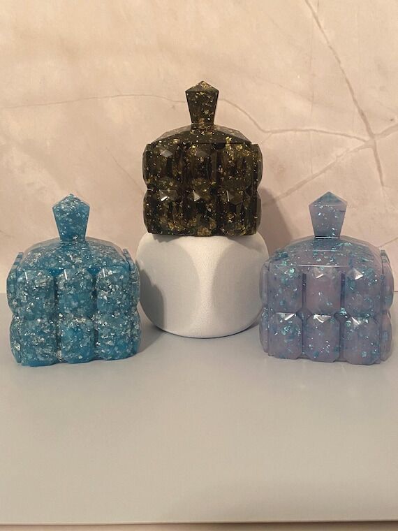 Resin Trinket Box – Handmade Square Jewelry...