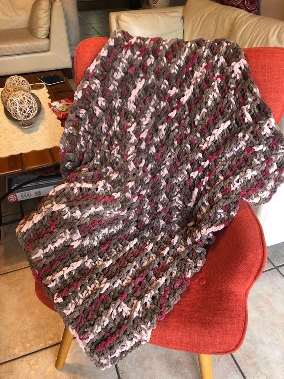 Crochet Lap Throw Blanket, handmade...
