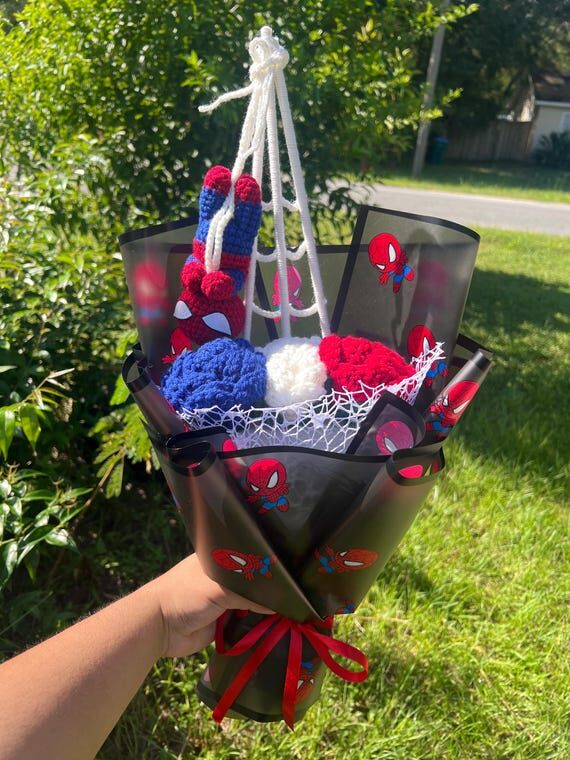 Spider-Man crochet bouquet...