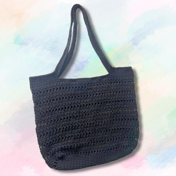 Mesh Tote Bag, Crochet, Large, Handmade...