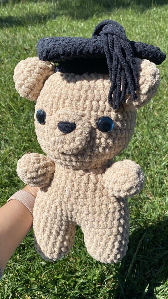 Jumbo Graduation Bear Plushie | Handmade Croc...