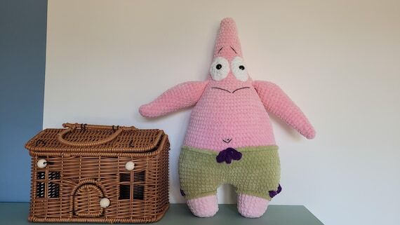 Handmade Pink Starfish Plush – Soft Crochet...