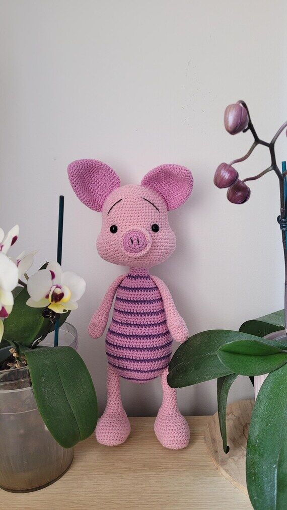 Crochet piglet,Amigurumi Cotton Toys, Sleep C...