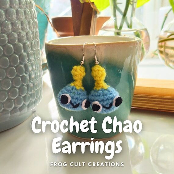 Sonic Chao Crochet Earrings: Handmade Video G...