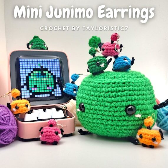Crochet Junimo Earrings: Stardew Valley Fan G...