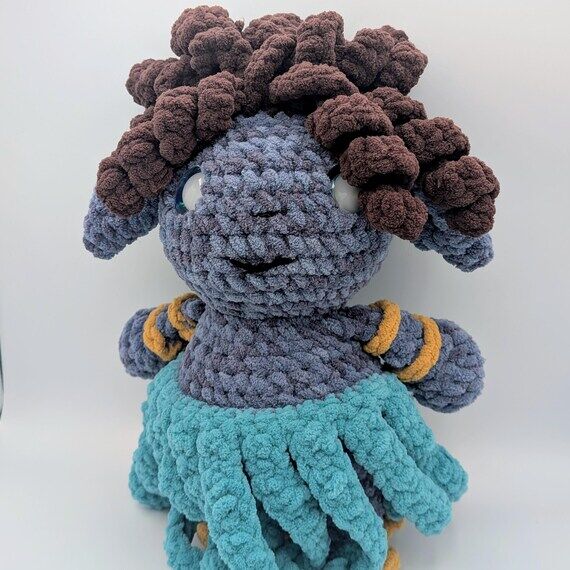 Crochet Amigurumi Cuban Güije Goblin Plushie...