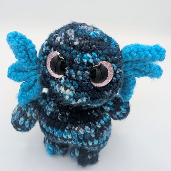 Stormwake Teal Axolotl Amigurumi – Merino W...