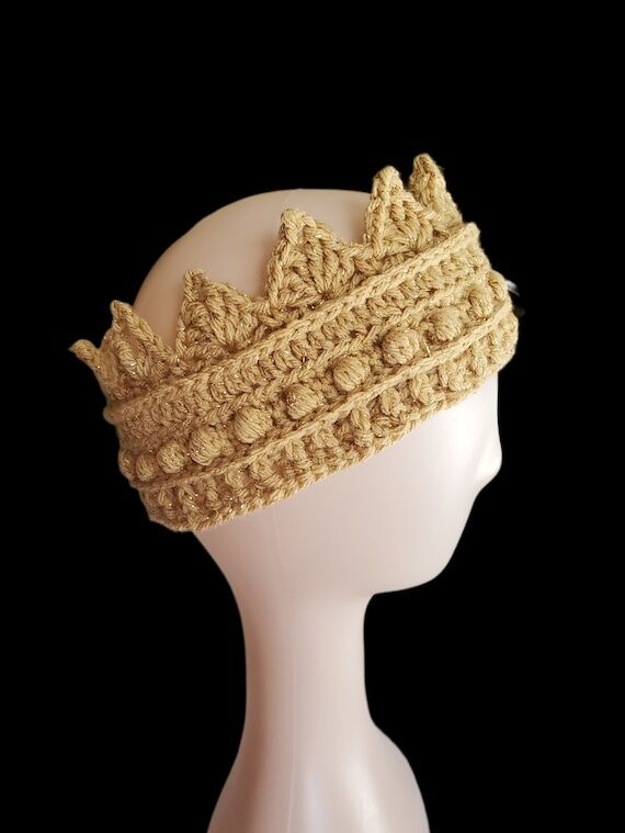 Crochet Crown Ear Warmer| Unique Princess Pri...