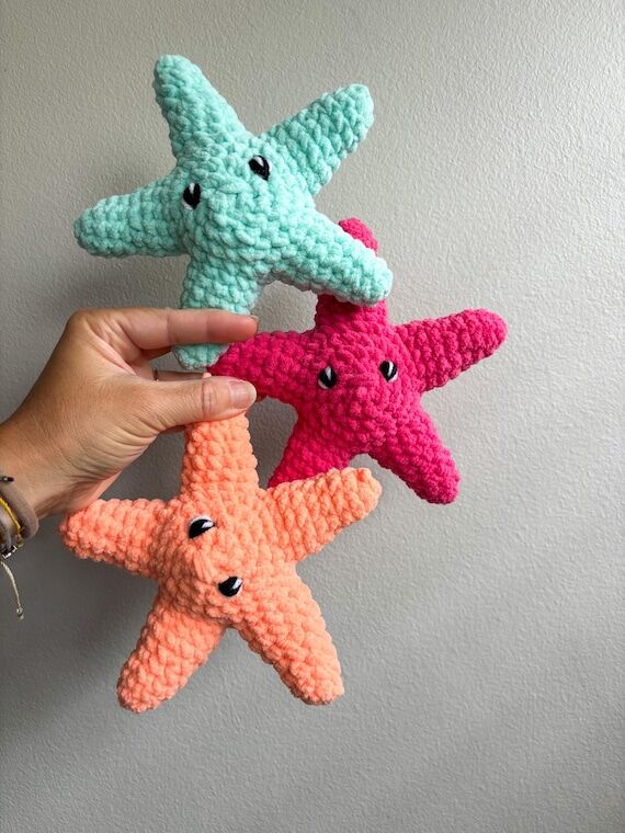 Starfish Plush Toy | Crochet Starfish | Sea S...