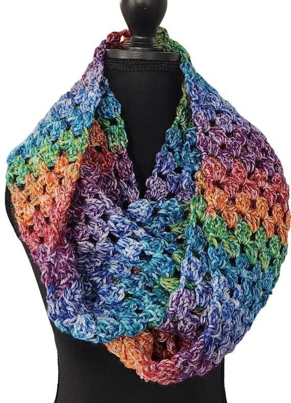 Handmade Crochet Infinity Scarf for Women, Co...