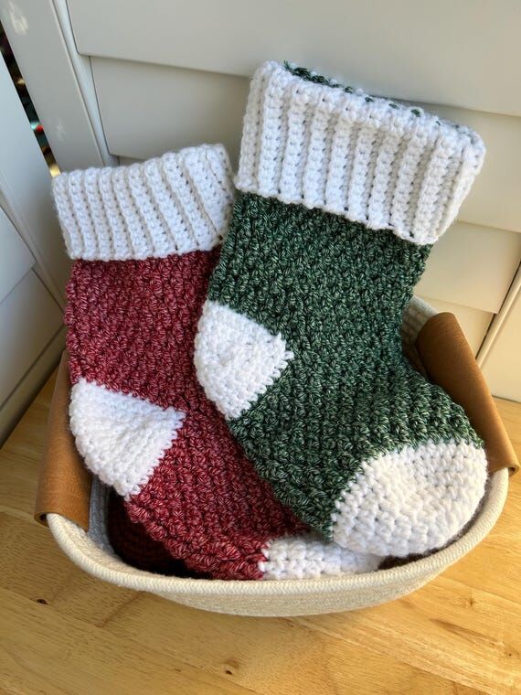 Christmas Stocking - Handmade Crochet...