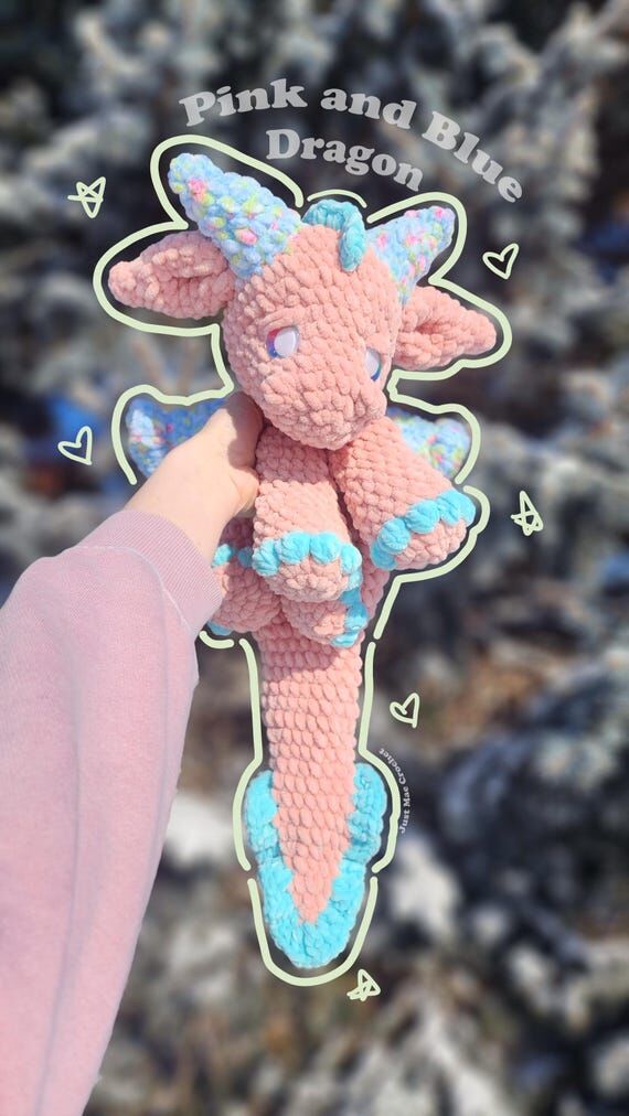 Floral Dragon Amigurumi Plushie | Handmade Cr...