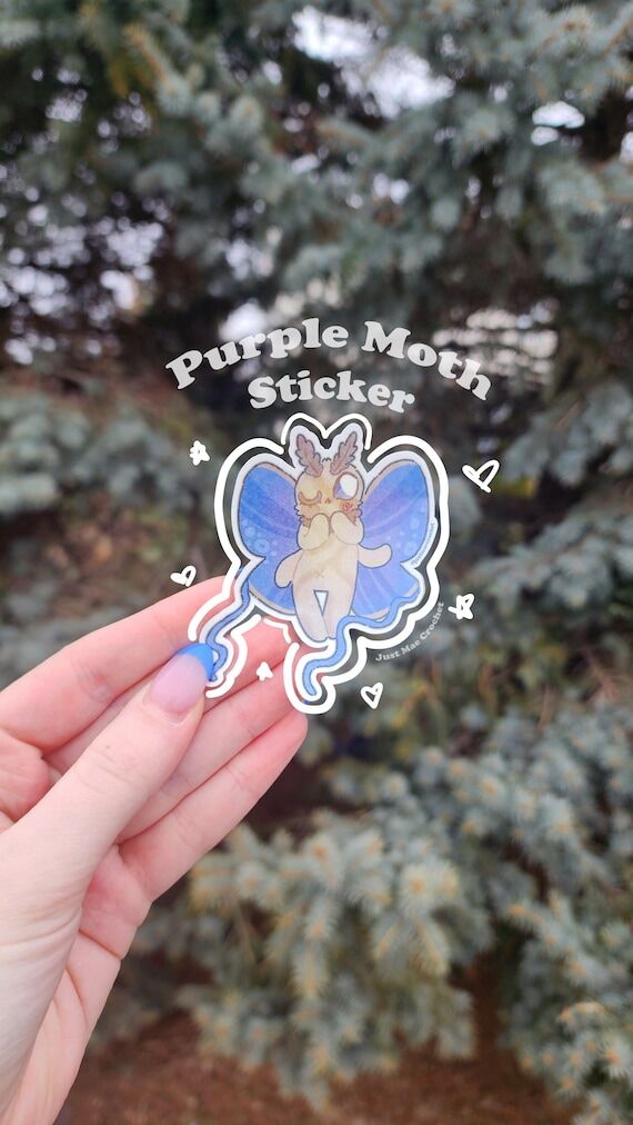 Buy 3 Get 1 Free! | Purple & Brown Moth Holog...