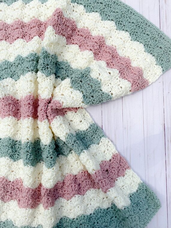 Sage Green Rose and Cream Baby Blanket, Baby ...