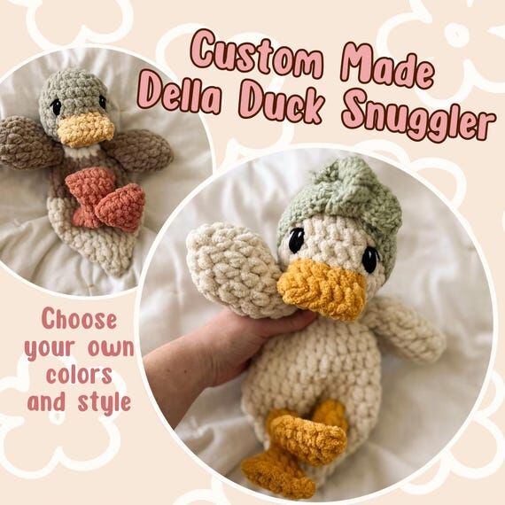 Custom Della Duck Crochet Snuggler – Handma...