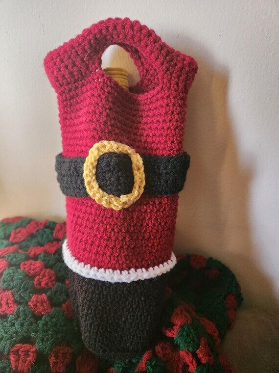 Santa Pant Wine Bag...