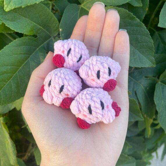 Mini Pink Puff Amigurumi - Handmade Crochet P...