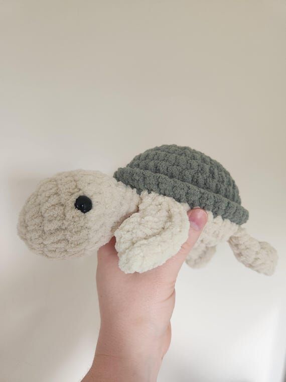 Crochet Sea Turtle Plushie Amigurumi Handmade...