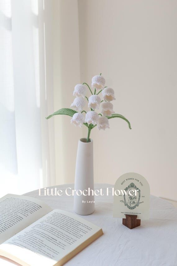 Handmade Crochet Lily of the Valley Soft Yarn...