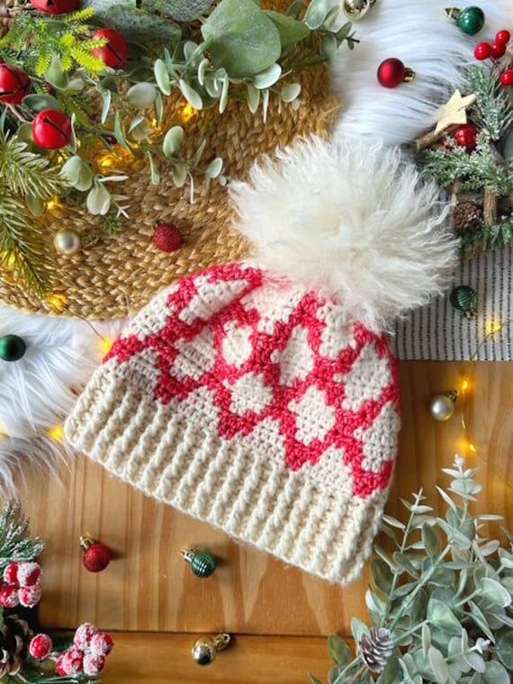Merry Hat pattern, Crochet hat pattern, croch...