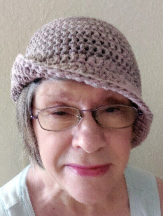 Crocheted bucket hat, Handmade cotton sun hat...
