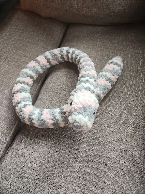 Handmade Crocheted Snake, Woodland Nursery Sn...