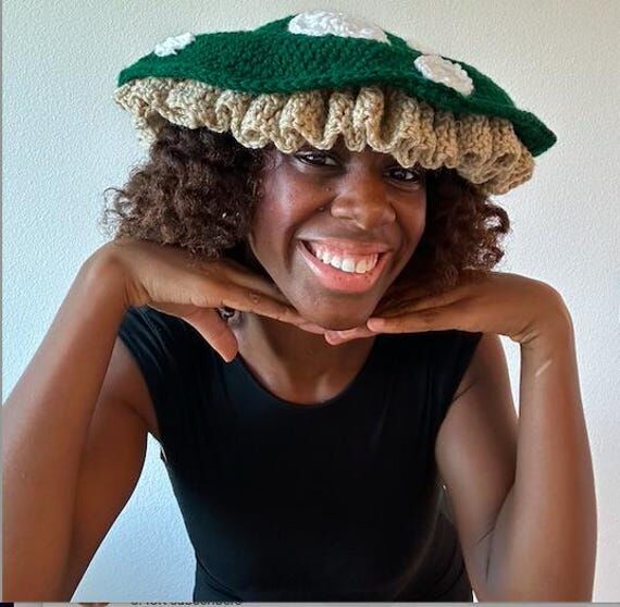 Crochet Mushroom Hat | Cosplay Mushroom Hat |...