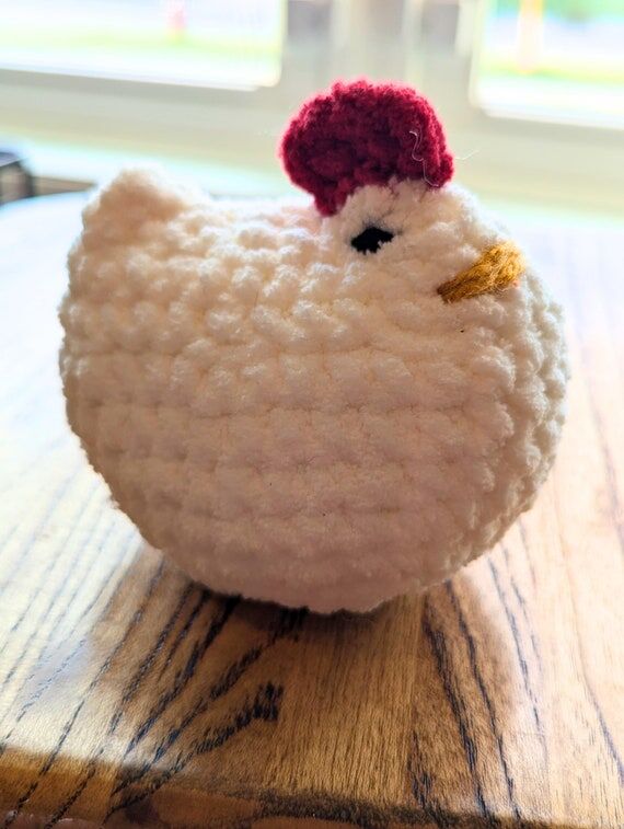 Handcrafted Crocheted Chicken - Adorable Farm...